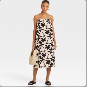 A New Day Floral Linen Midi Dress | Women’s Size M